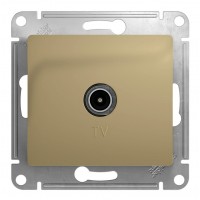 Розетка TV SYSTEME ELECTRIC GLOSSA, проходная, титан