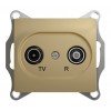 Розетка TV-FM SYSTEME ELECTRIC GLOSSA, одиночная, титан