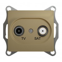 Розетка TV-SAT SYSTEME ELECTRIC GLOSSA, проходная, титан