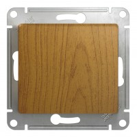 Выключатель 1-клавишный SYSTEME ELECTRIC GLOSSA, скрытый монтаж, дуб