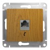 Розетка 1xRJ11 SYSTEME ELECTRIC GLOSSA, дуб