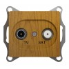 Розетка TV-SAT SYSTEME ELECTRIC GLOSSA, проходная, дуб