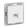 Розетка компьютерная RJ45 Cat.6 SYSTEME ELECTRIC ATLASDESIGN, скрытый монтаж, белый, ATN000186
