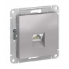 Розетка компьютерная RJ45 Cat.6 SYSTEME ELECTRIC ATLASDESIGN, скрытый монтаж, алюминий, ATN000386