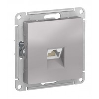 Розетка компьютерная RJ45 Cat.6 SYSTEME ELECTRIC ATLASDESIGN, скрытый монтаж, алюминий, ATN000386