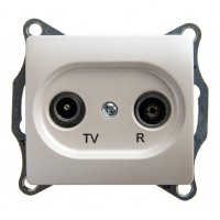 Розетка TV-FM SYSTEME ELECTRIC GLOSSA, одиночная, перламутр