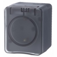 AtlasDesign Profi54 розетка с заземлением со шторками 16А 250B, АНТРАЦИТ