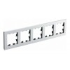 Рамка 5 постов SYSTEME ELECTRIC ATLASDESIGN NATURE, серебро