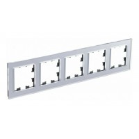 Рамка 5 постов SYSTEME ELECTRIC ATLASDESIGN NATURE, алюминий (пластик)