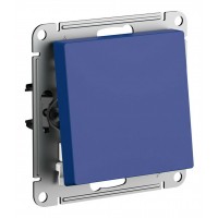 Выключатель 1-клавишный кнопочный SYSTEME ELECTRIC ATLASDESIGN, скрытый монтаж, аквамарин, ATN001115