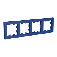Рамка 4 поста SYSTEME ELECTRIC ATLASDESIGN, горизонтальная, аквамарин, ATN001104