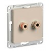 Аудиорозетка SYSTEME ELECTRIC ATLASDESIGN, скрытый монтаж, песочный, ATN001287