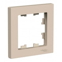Рамка 1 пост SYSTEME ELECTRIC ATLASDESIGN, горизонтальная, песочный, ATN001201
