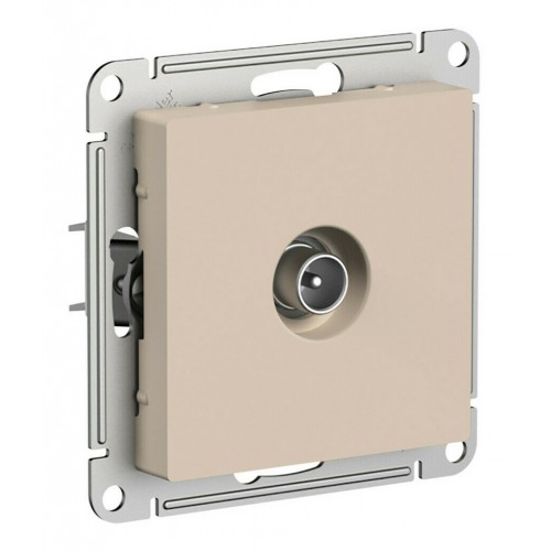 Розетка TV SYSTEME ELECTRIC ATLASDESIGN, оконечная, скрытый монтаж, песочный, ATN001293