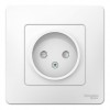 Розетка SYSTEME ELECTRIC BLANCA, скрытый монтаж, без заземления, со шторками, белый