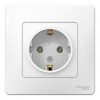 Розетка SYSTEME ELECTRIC BLANCA, скрытый монтаж, с заземлением, белый, BLNRS001011