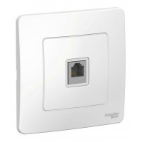 Розетка телефонная RJ11 SYSTEME ELECTRIC BLANCA, скрытый монтаж, белый, BLNIS011001
