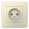 Розетка SYSTEME ELECTRIC BLANCA, скрытый монтаж, без заземления, молочный