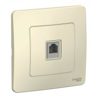 Розетка телефонная RJ11 SYSTEME ELECTRIC BLANCA, скрытый монтаж, молочный, BLNIS011002