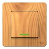 Переключатель 1-клавишный SYSTEME ELECTRIC BLANCA с подсветкой, скрытый монтаж, ясень, BLNVS010615