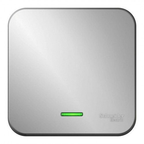 Выключатель 1-клавишный SYSTEME ELECTRIC BLANCA с подсветкой, открытый монтаж, алюминий, BLNVA101103