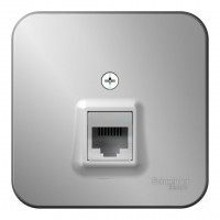 Розетка компьютерная RJ45 SYSTEME ELECTRIC BLANCA, открытый монтаж, алюминий, BLNIA045003