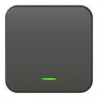 Выключатель 1-клавишный SYSTEME ELECTRIC BLANCA с подсветкой, открытый монтаж, антрацит, BLNVA101116