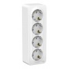 Розетка четырехместная SYSTEME ELECTRIC BLANCA, открытый монтаж, с заземлением, со шторками, белый, BLNRA011411