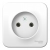 Розетка SYSTEME ELECTRIC BLANCA, открытый монтаж, без заземления, белый