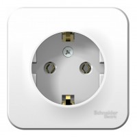 Розетка SYSTEME ELECTRIC BLANCA, открытый монтаж, с заземлением, белый, BLNRA010101