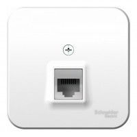 Розетка телефонная RJ11 SYSTEME ELECTRIC BLANCA, открытый монтаж, белый, BLNIA011001