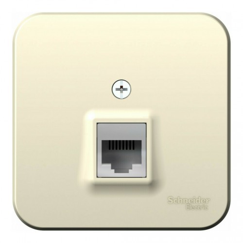 Розетка компьютерная RJ45 SYSTEME ELECTRIC BLANCA, открытый монтаж, молочный, BLNIA045002