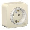 Розетка SYSTEME ELECTRIC BLANCA, открытый монтаж, с заземлением, молочный, BLNRA110112