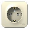 Розетка SYSTEME ELECTRIC BLANCA, открытый монтаж, с заземлением, со шторками, молочный, BLNRA011112