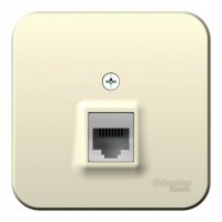 Розетка телефонная RJ11 SYSTEME ELECTRIC BLANCA, открытый монтаж, молочный, BLNIA011002
