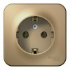 Розетка SYSTEME ELECTRIC BLANCA, открытый монтаж, с заземлением, титан, BLNRA010104