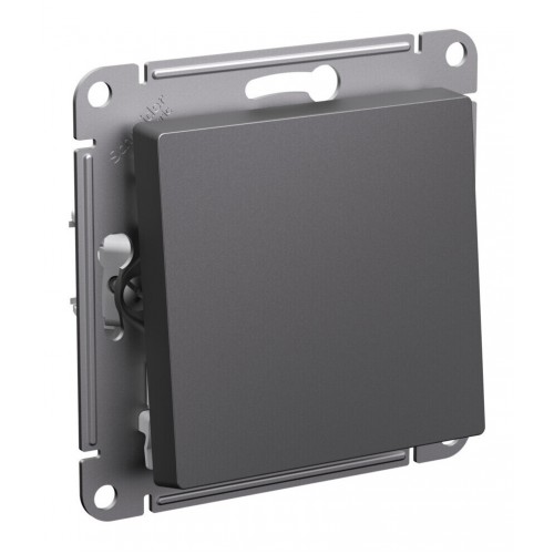 Переключатель 1-клавишный SYSTEME ELECTRIC ATLASDESIGN, скрытый монтаж, базальт, ATN001461