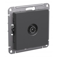 Розетка TV SYSTEME ELECTRIC ATLASDESIGN, одиночная, скрытый монтаж, базальт, ATN001493