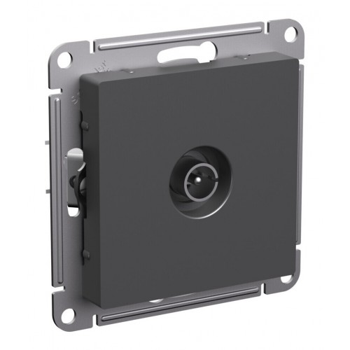 Розетка TV SYSTEME ELECTRIC ATLASDESIGN, одиночная, скрытый монтаж, базальт, ATN001493