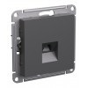 Розетка компьютерная RJ45 SYSTEME ELECTRIC ATLASDESIGN, скрытый монтаж, базальт, ATN001483
