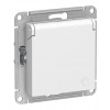 Розетка SYSTEME ELECTRIC ATLASDESIGN, скрытый монтаж, с заземлением, с крышкой, лотос, ATN001346