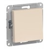 Выключатель 1-клавишный двухполюсный SYSTEME ELECTRIC ATLASDESIGN, скрытый монтаж, бежевый, ATN000221