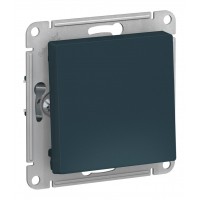 Выключатель 1-клавишный двухполюсный SYSTEME ELECTRIC ATLASDESIGN, скрытый монтаж, изумруд, ATN000821