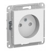 Розетка SYSTEME ELECTRIC ATLASDESIGN, скрытый монтаж, без заземления, со шторками, лотос, ATN001349