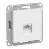 Розетка компьютерная RJ45 SYSTEME ELECTRIC ATLASDESIGN, скрытый монтаж, лотос, ATN001386