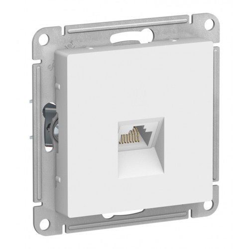 Розетка компьютерная RJ45 SYSTEME ELECTRIC ATLASDESIGN, скрытый монтаж, лотос, ATN001386