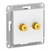 Аудиорозетка SYSTEME ELECTRIC ATLASDESIGN, скрытый монтаж, лотос, ATN001387