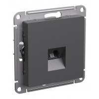 Розетка телефонная RJ11 SYSTEME ELECTRIC ATLASDESIGN, скрытый монтаж, базальт, ATN001481