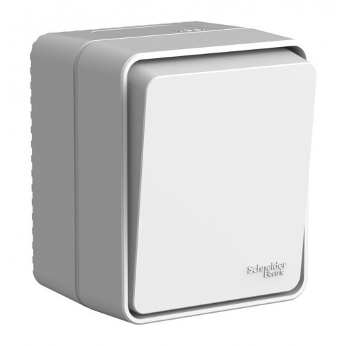 Выключатель 1-клавишный SYSTEME ELECTRIC ATLASDESIGN PROFI61, открытый монтаж, серый, ATN543015