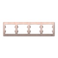 Рамка 4 поста SYSTEME ELECTRIC GLOSSA, сосна, GSL001504